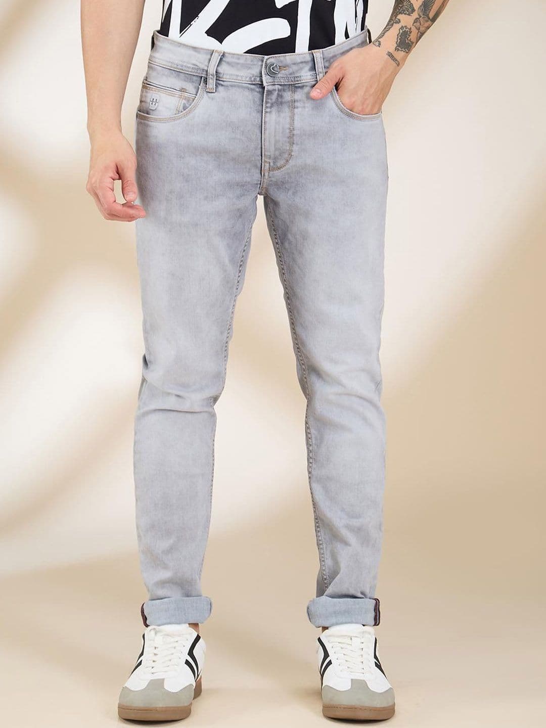 Being Human Men Classic Light Fade Stretchable Jeans - view 1