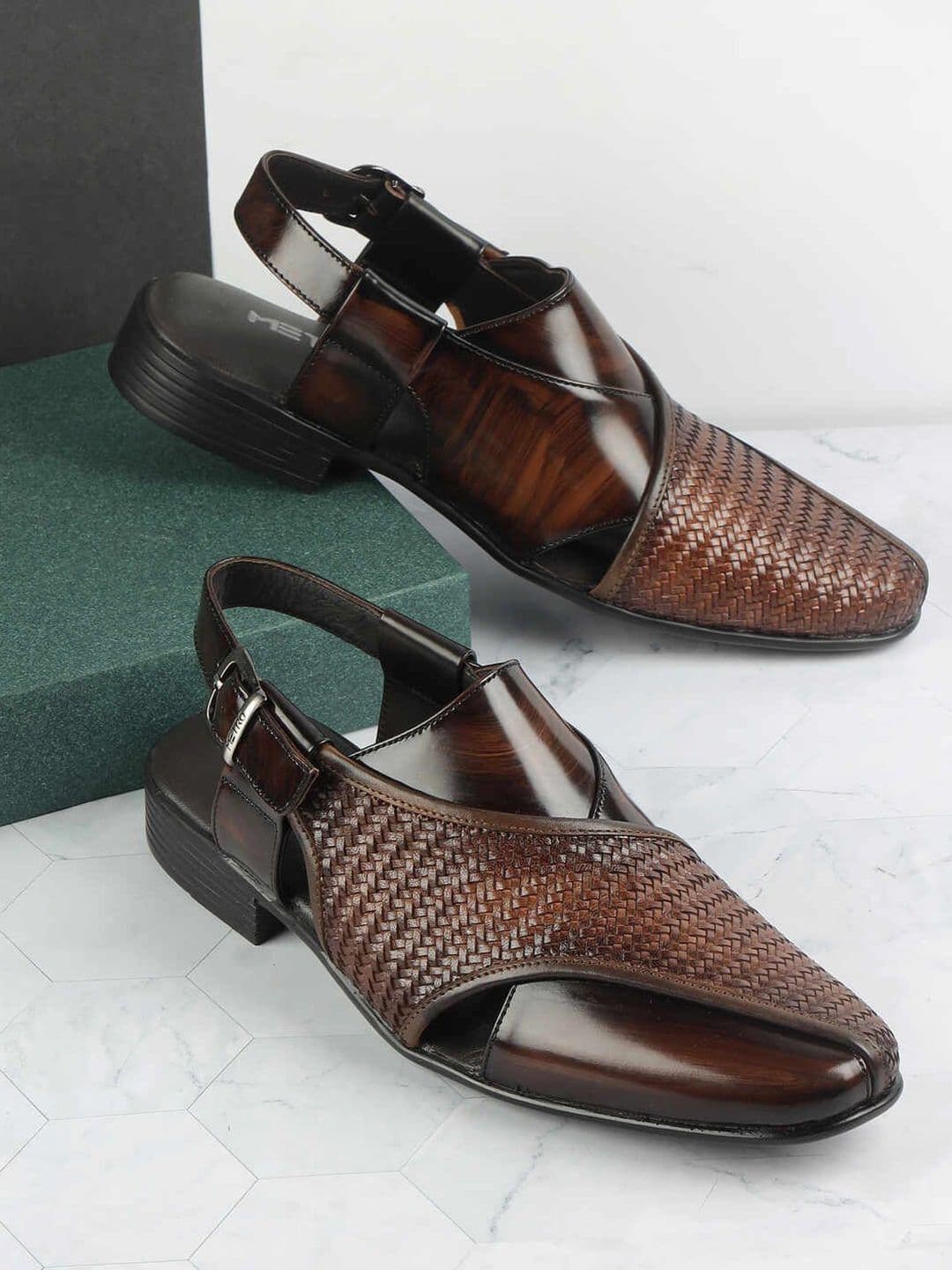 Metro Men Leather Shoe-Style Sandals - view 1