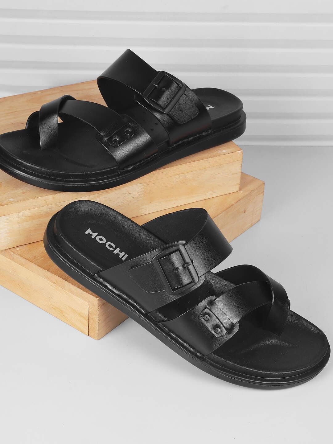 Mochi Men Leather Slip-On Comfort Sandals - view 1