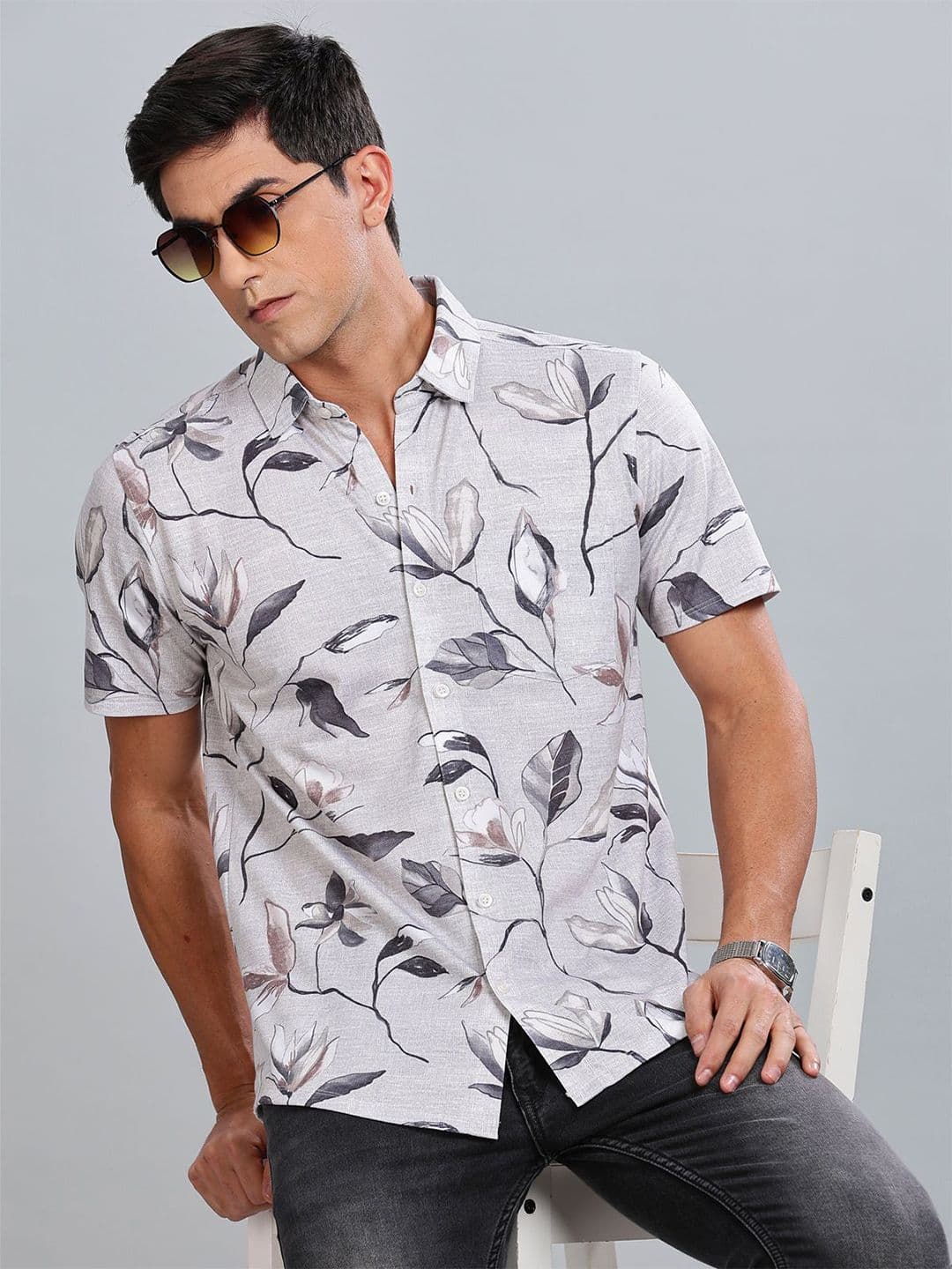 BULLMER Men Standard Opaque Printed Casual Shirt - view 1