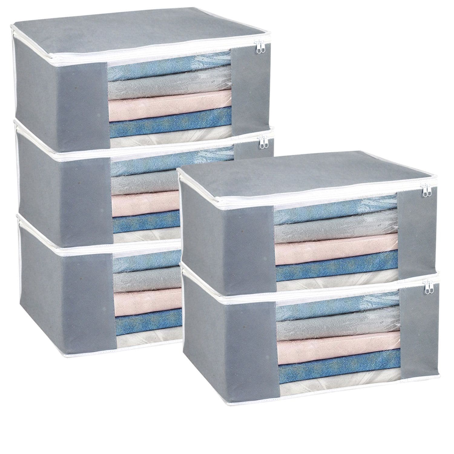 ANKIT INTERNATIONAL Grey Set of 5 Super Strong Multi-Utility Organisers - view 1