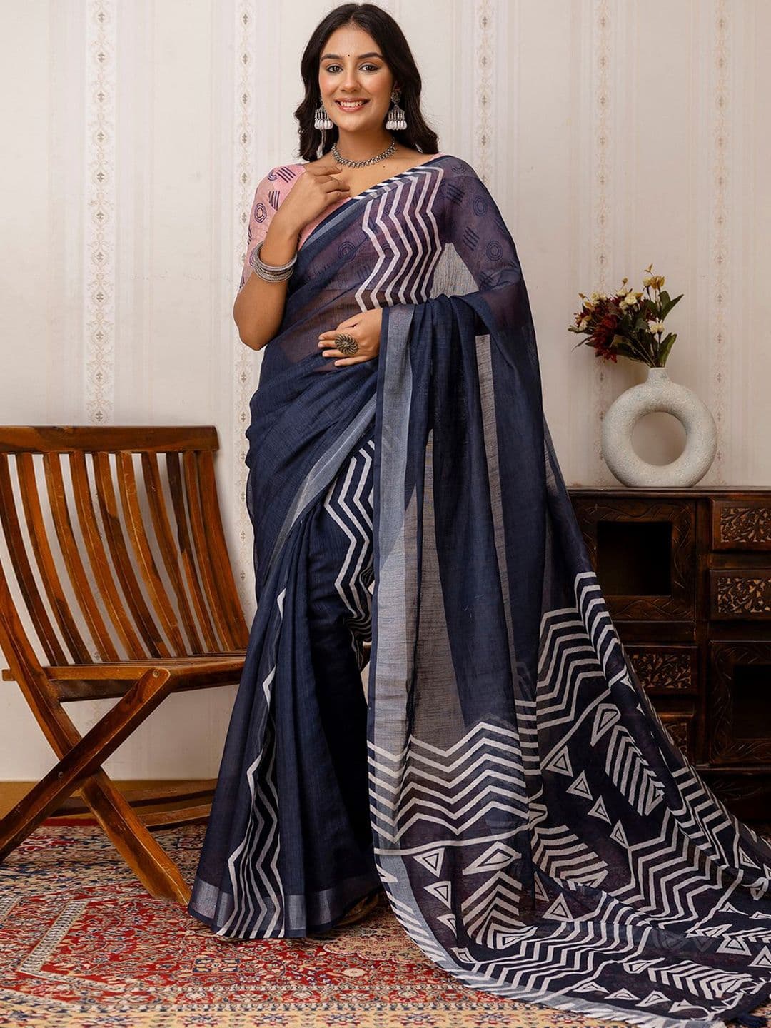 Mitera Striped Saree - view 1