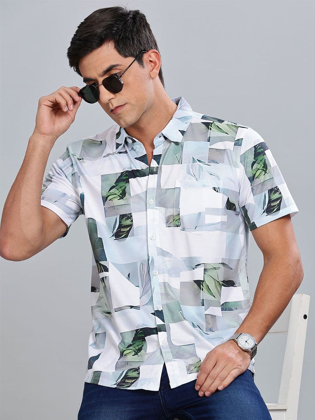 BULLMER Men Standard Opaque Printed Casual Shirt - view 1