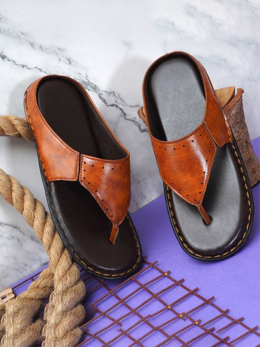 ROYAL CRUZZ Men Leather Comfort Sandals - view 1