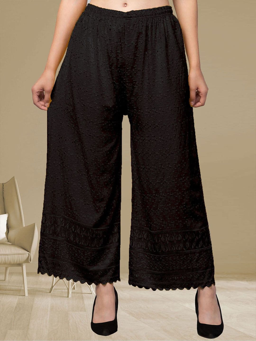 FAMBEE Women Floral Flared Palazzos - view 1