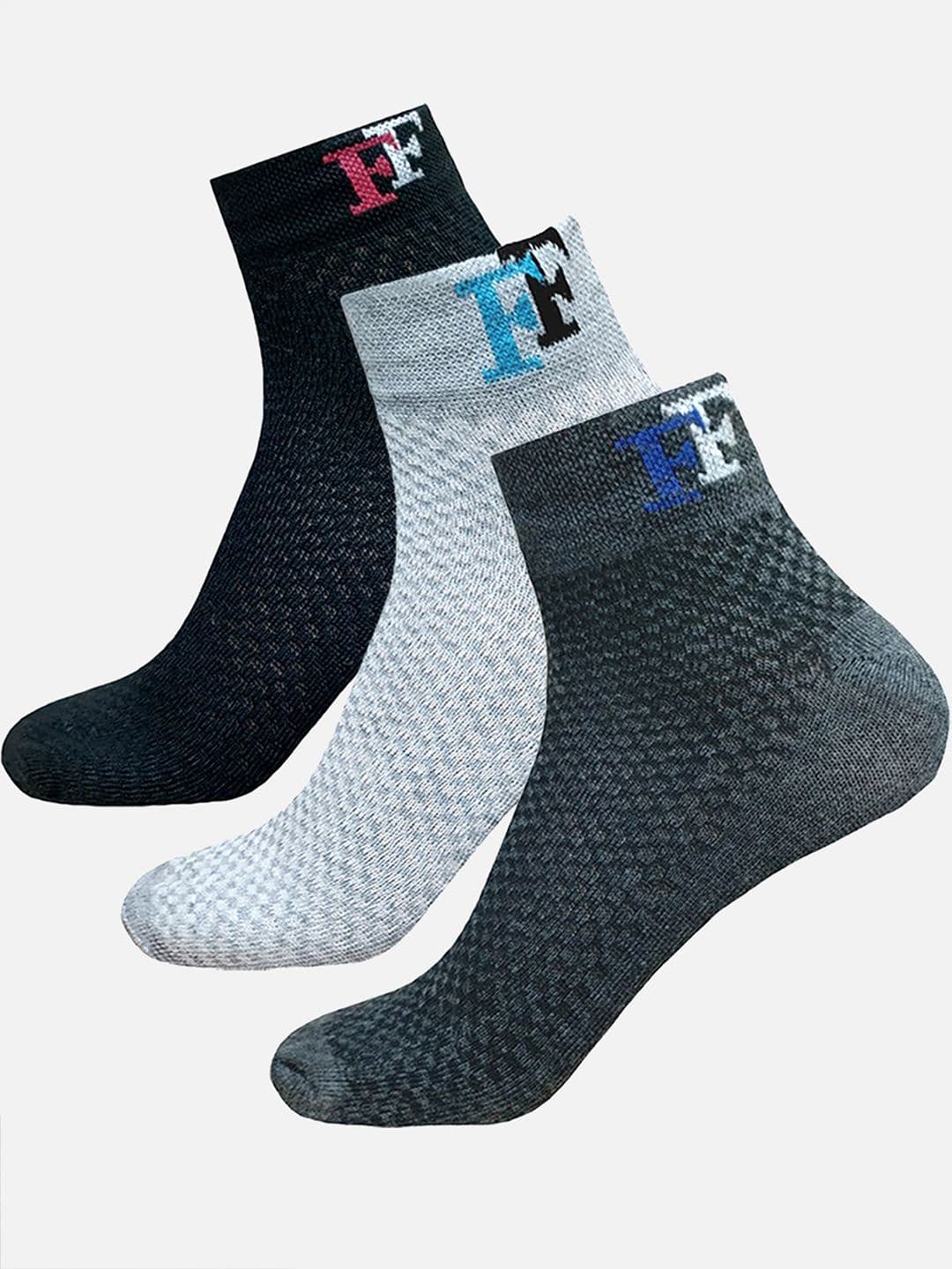 StyFun Men Pack Of 3 Crew Length Ankle Running Socks - view 1