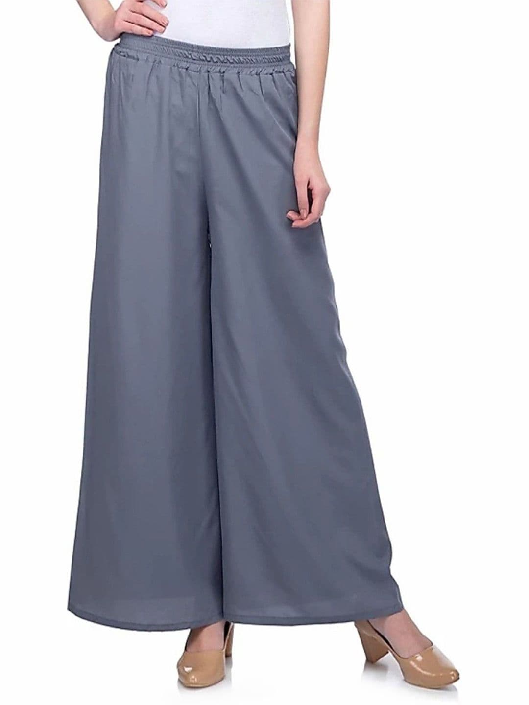 FAMBEE Women Flared Knitted Palazzos - view 1