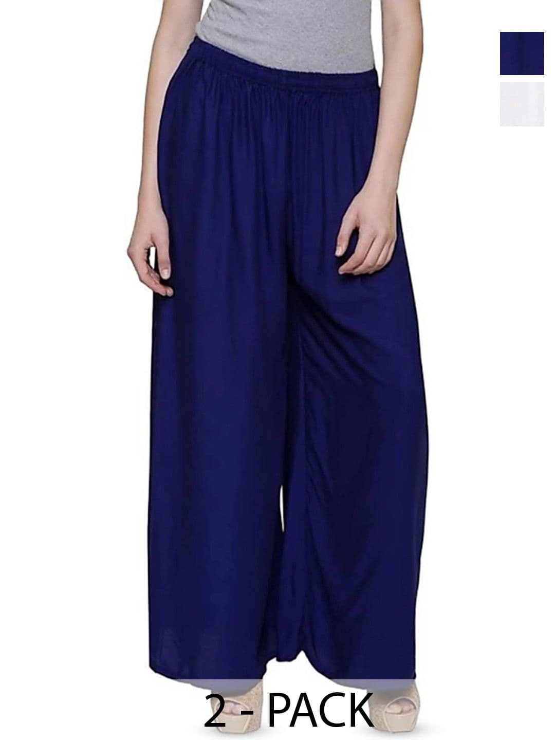 FAMBEE Women Pack of 2 Flared Palazzos - view 1