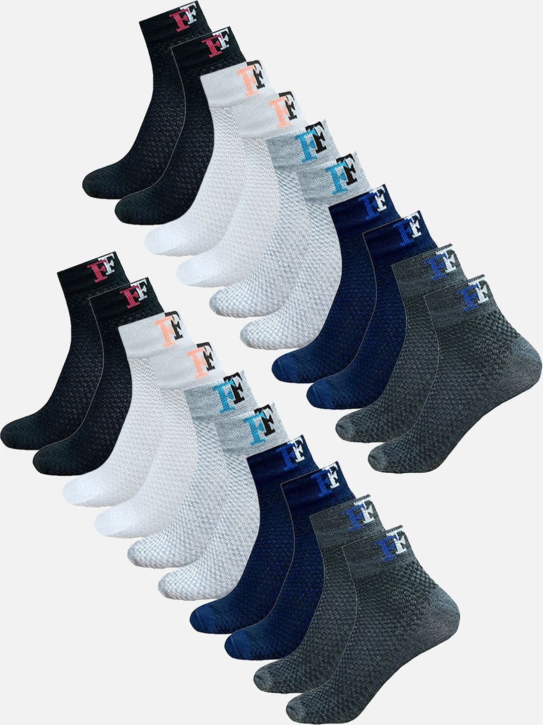 StyFun Men Pack Of 10 Patterned Ankle Running Socks - view 1