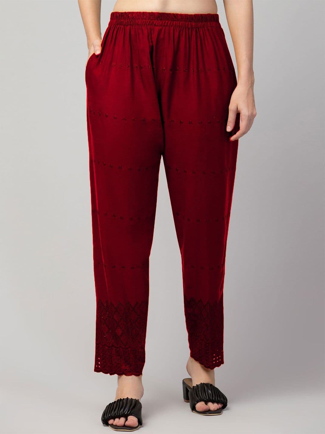 FAMBEE Women Straight Knitted Palazzos - view 1