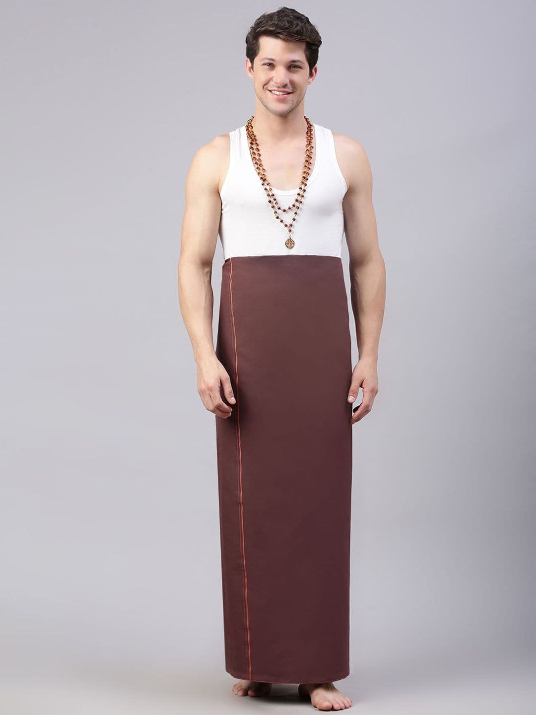 Alaya Men Solid Devotional Dhoti - view 1