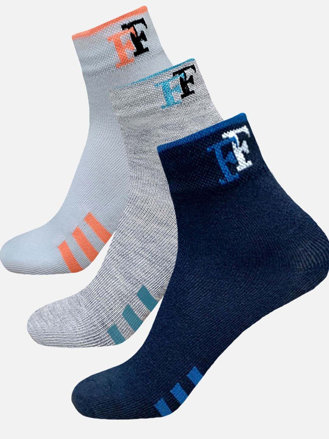 StyFun Men Pack Of 3 Striped Ankle Length Running Socks - view 1