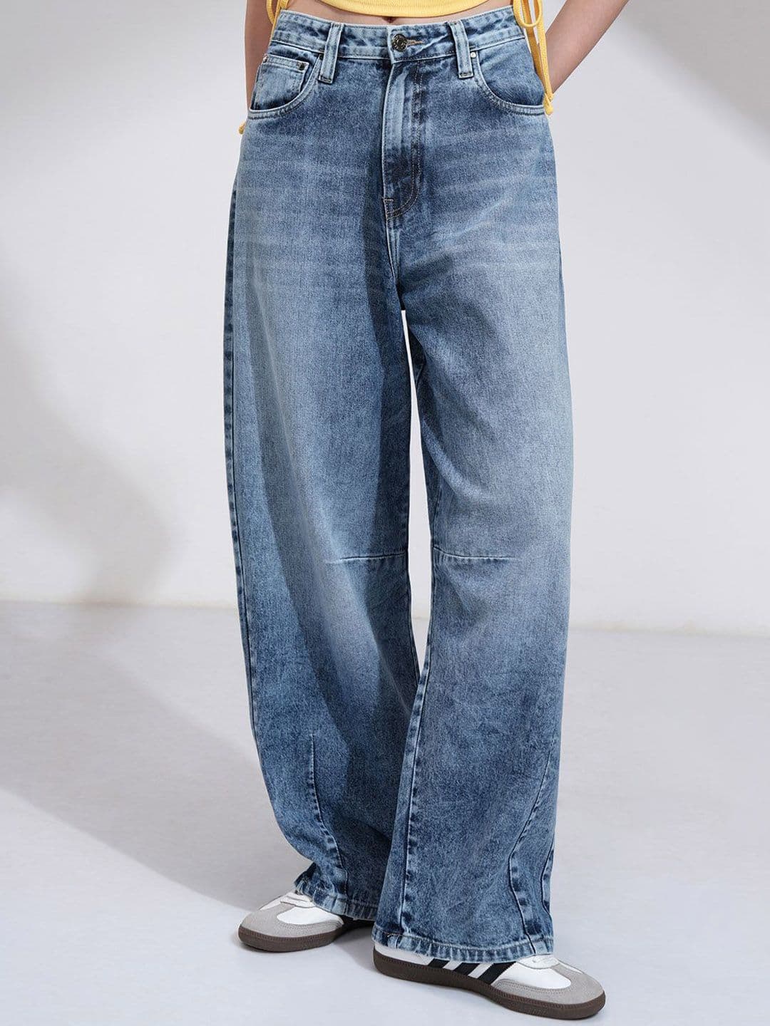 Street By Tokyo Talkies Tokyo Talkies Women Mid Rise Baggy Baloon Fit Wide Leg Jeans - view 1