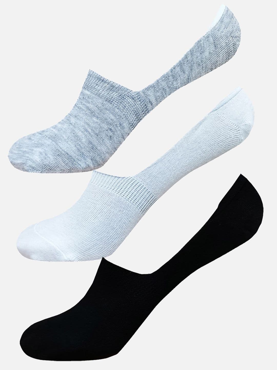 StyFun Men Pack Of 3 Anti-Slip Cotton Shoe Liners Socks - view 1