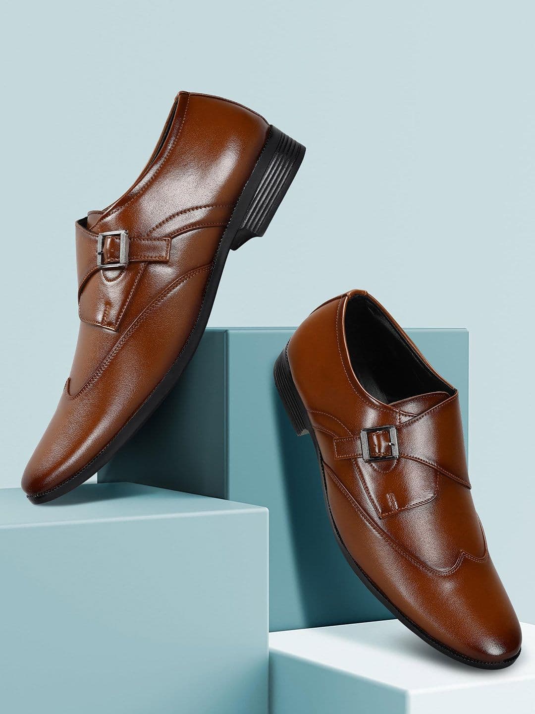 Paragon Men Formal Monk Buckle Shoes - view 1