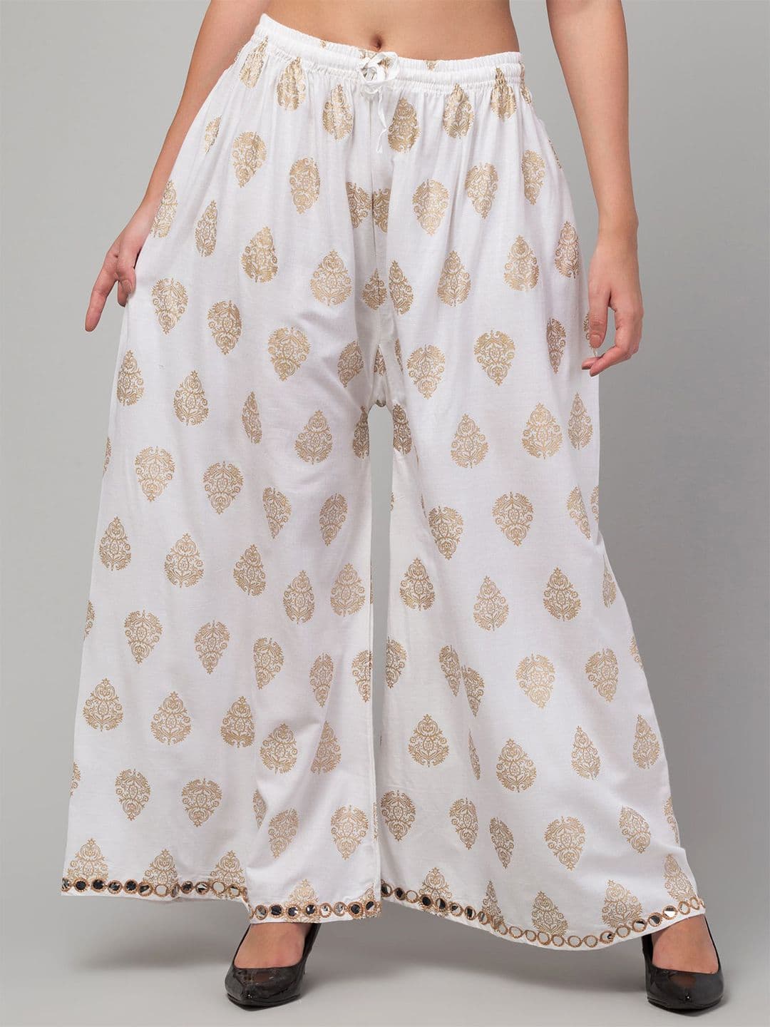 FAMBEE Women Floral Printed Flared Palazzos - view 1