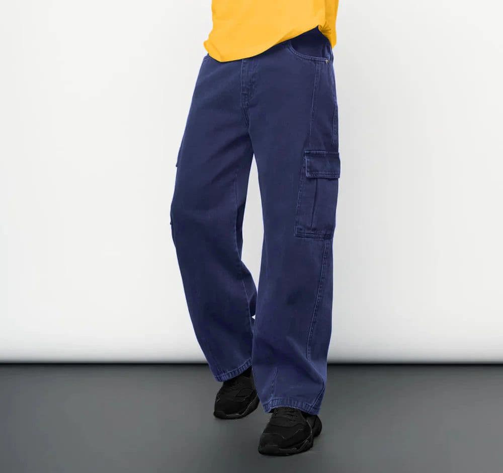 RAGZO Men Relaxed Fit Mid-Rise Cotton Cargo Jeans - view 1