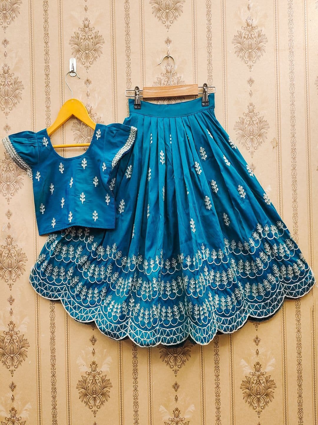 BAESD Girls Embroidered Sequinned Mukaish Ready to Wear Lehenga & Blouse - view 1