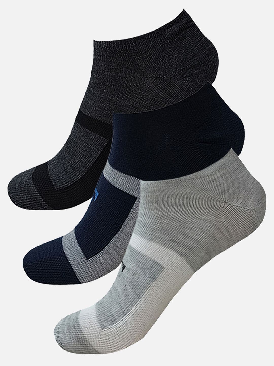 StyFun Men Pack Of 3 Patterned Moisture-Wicking Ankle Length Socks - view 1