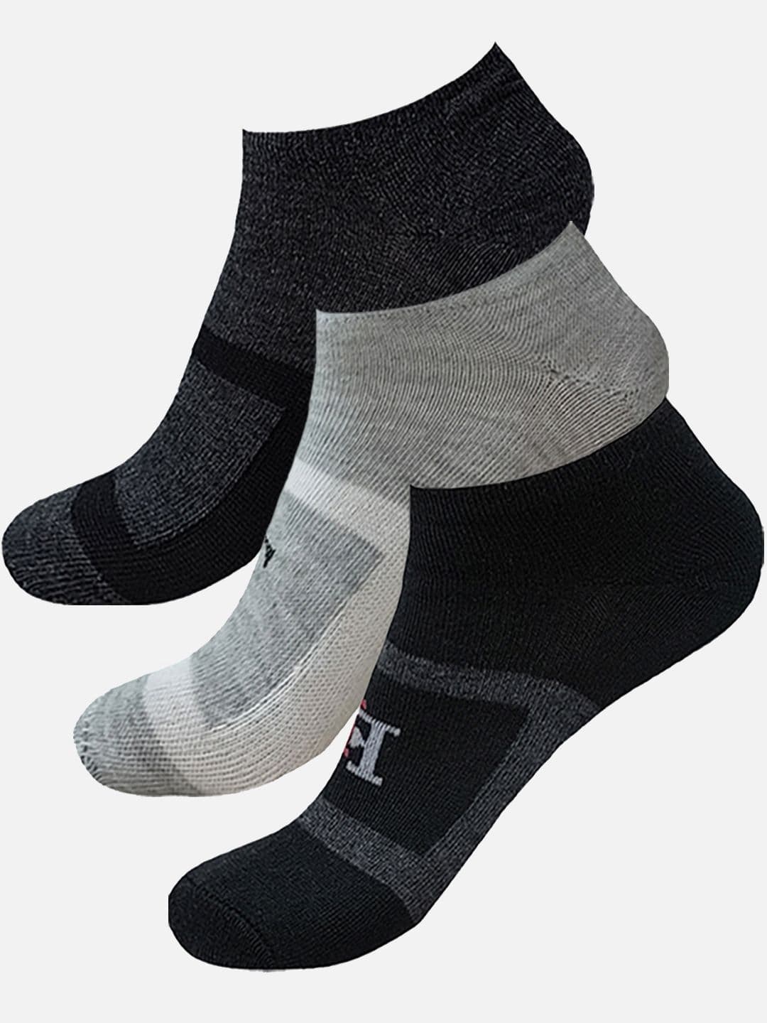 StyFun Men Pack Of 3 Patterned Moisture-Wicking Ankle Length Socks - view 1