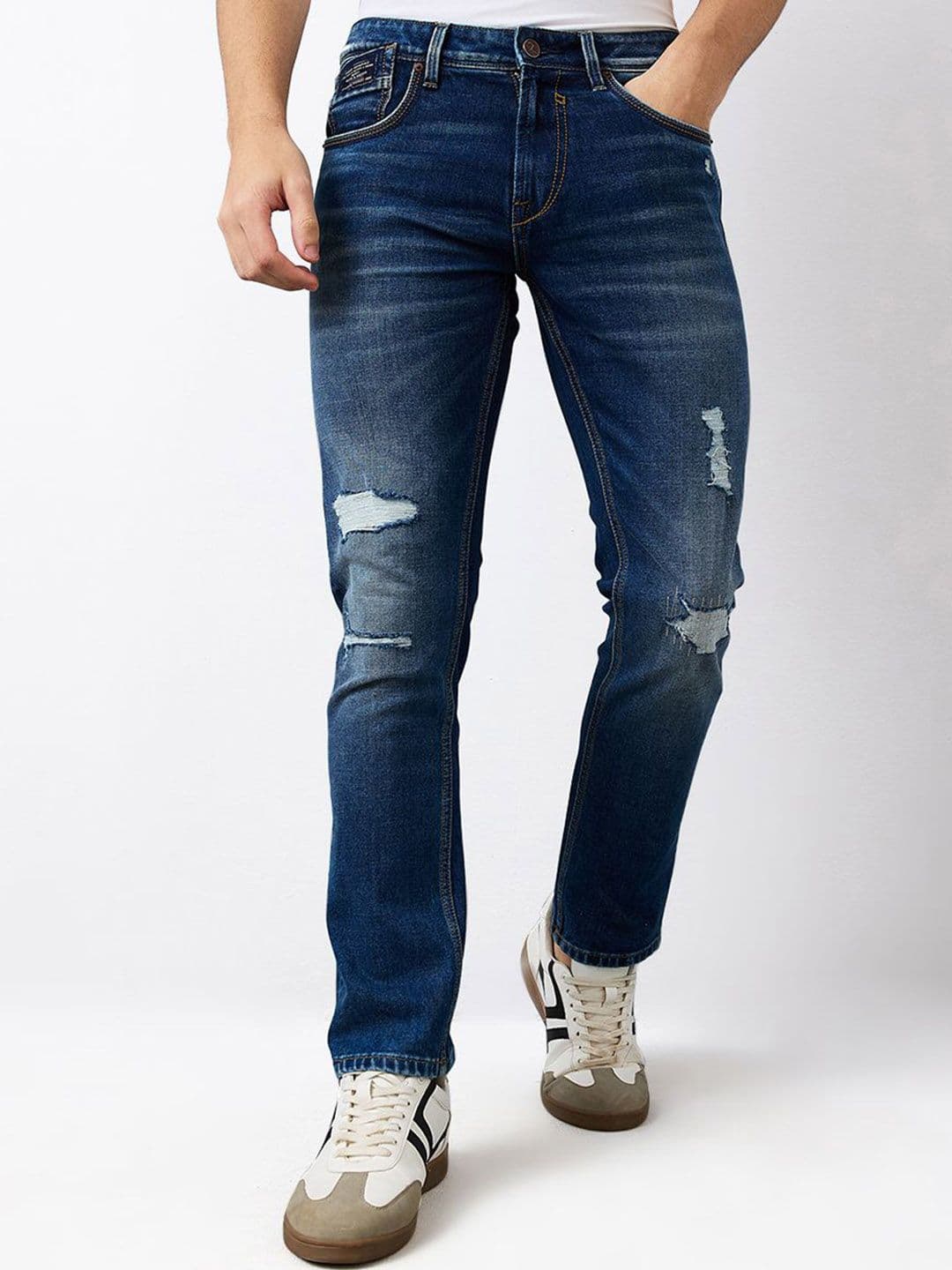SPYKAR Men Low Distress Regular Fit Mid Rise Cotton Jeans - view 1