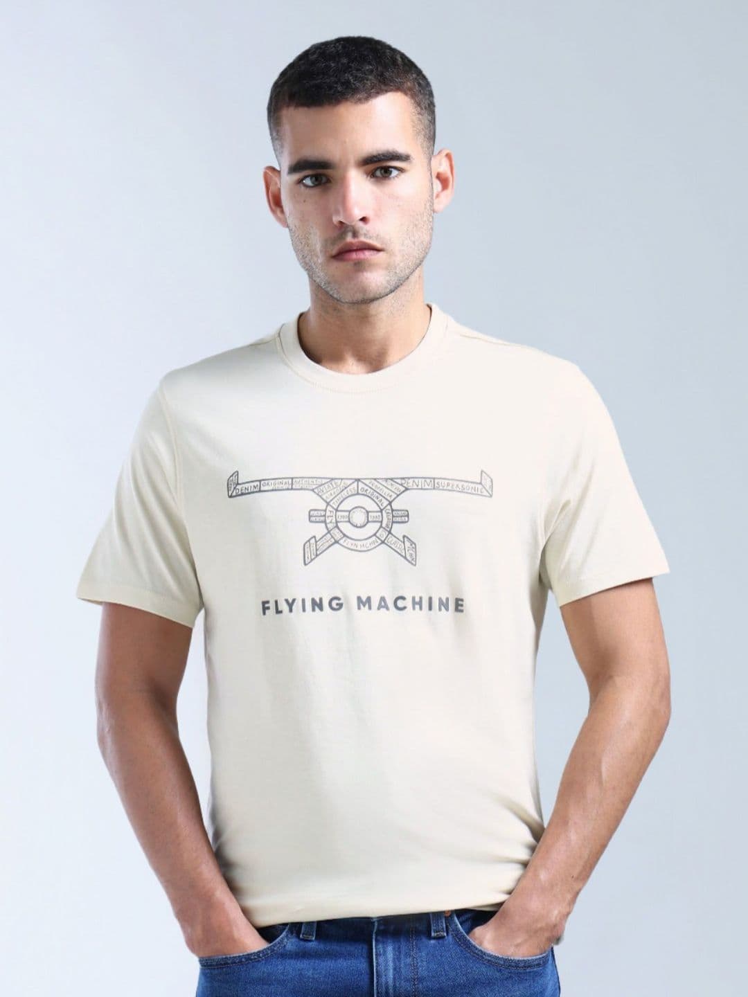 Flying Machine Men Brand Logo Printed T-shirt - view 1