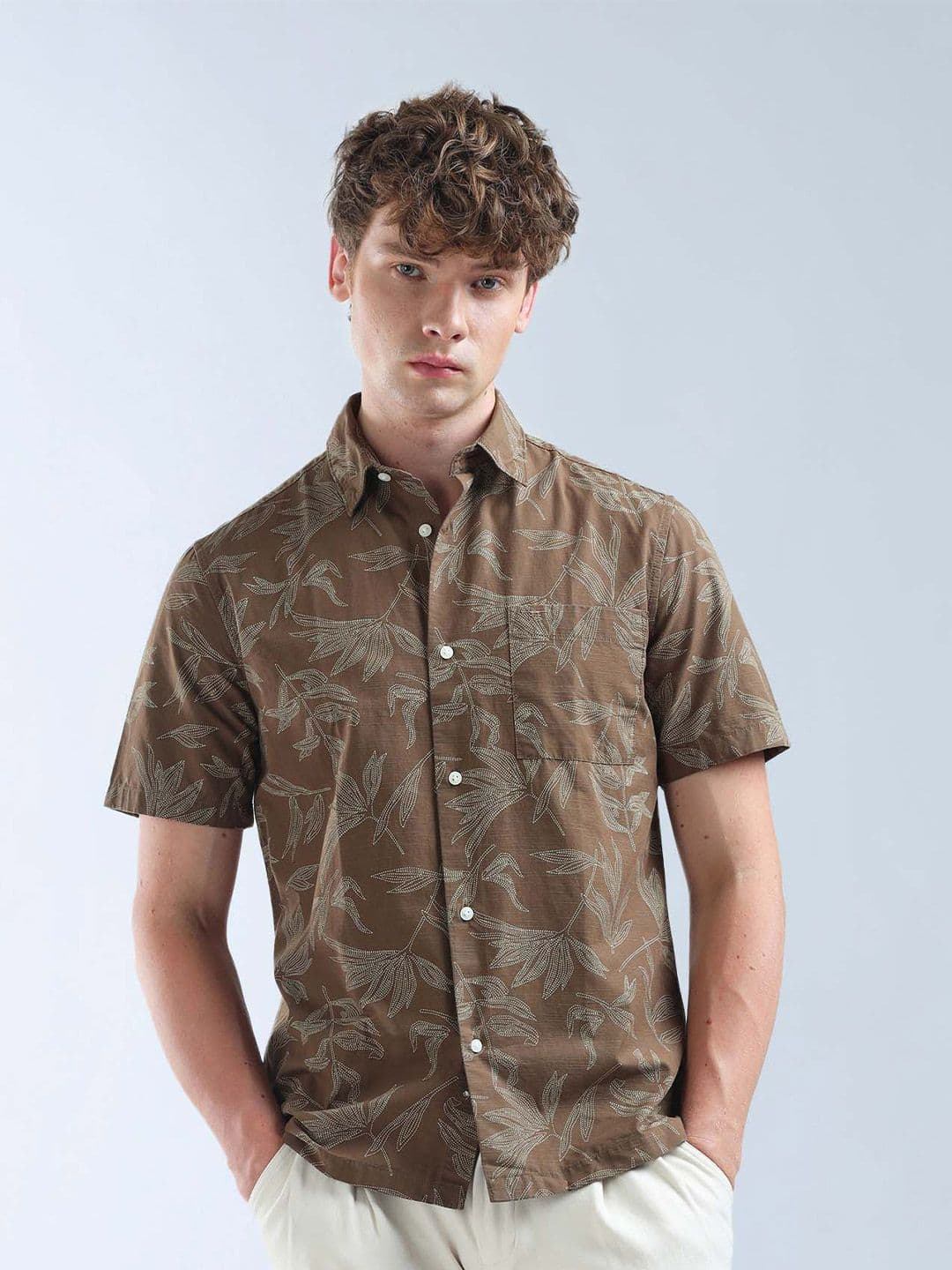 Flying Machine Regular Fit All-Over Shirt - view 1