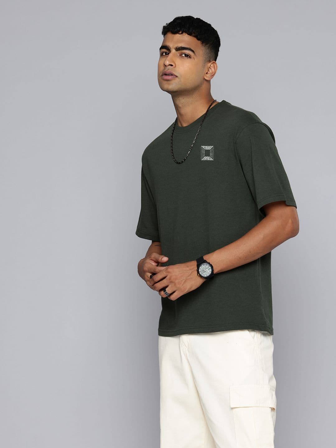 R.Code by The Roadster Life Co. Men Pockets T-shirt - view 1