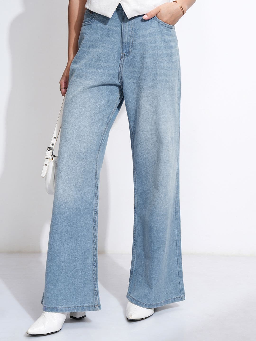 Street By Tokyo Talkies Women Paint Dabbed High Rise Bell Bottom Jeans - view 1