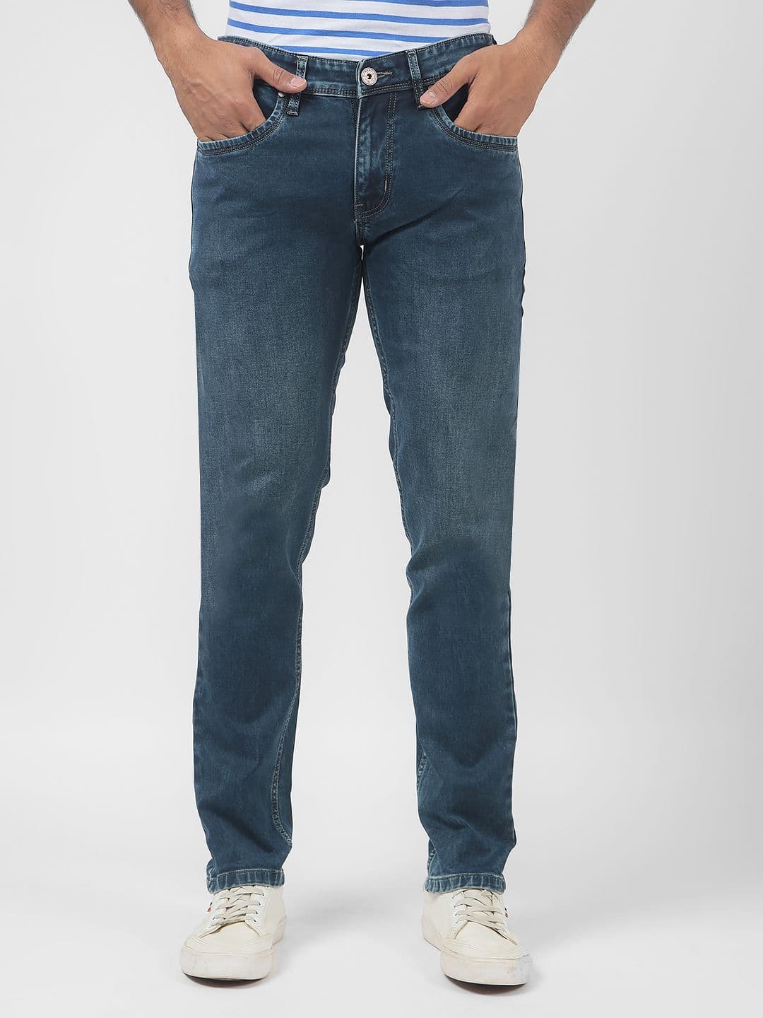 Numero Uno Men Skinny Fit Low-Rise Light Fade Stretchable Jeans - view 1