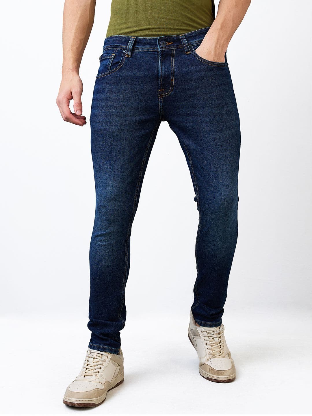 SPYKAR Men Super Slim Fit Light Fade Low-Rise Cotton Jeans - view 1