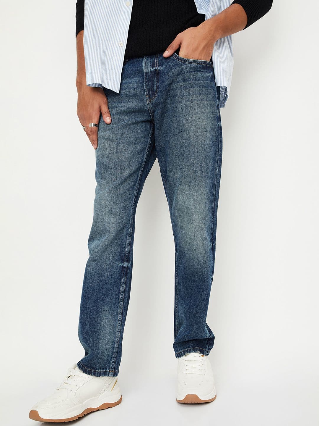 max Men Low Distress Heavy Fade Jeans - view 1