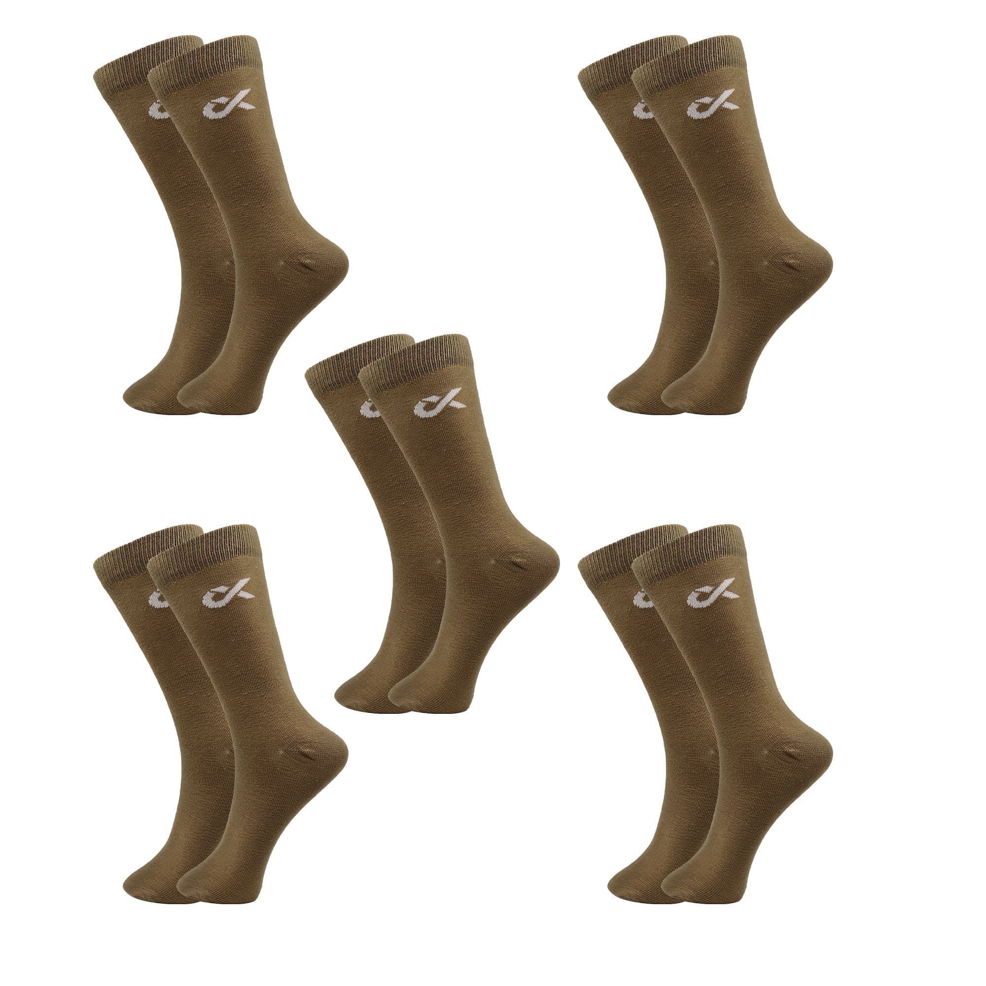 Xjarvis Men Pack Of 5 Cotton Super Soft & Odour-Free Breathable Calf Length Socks - view 1