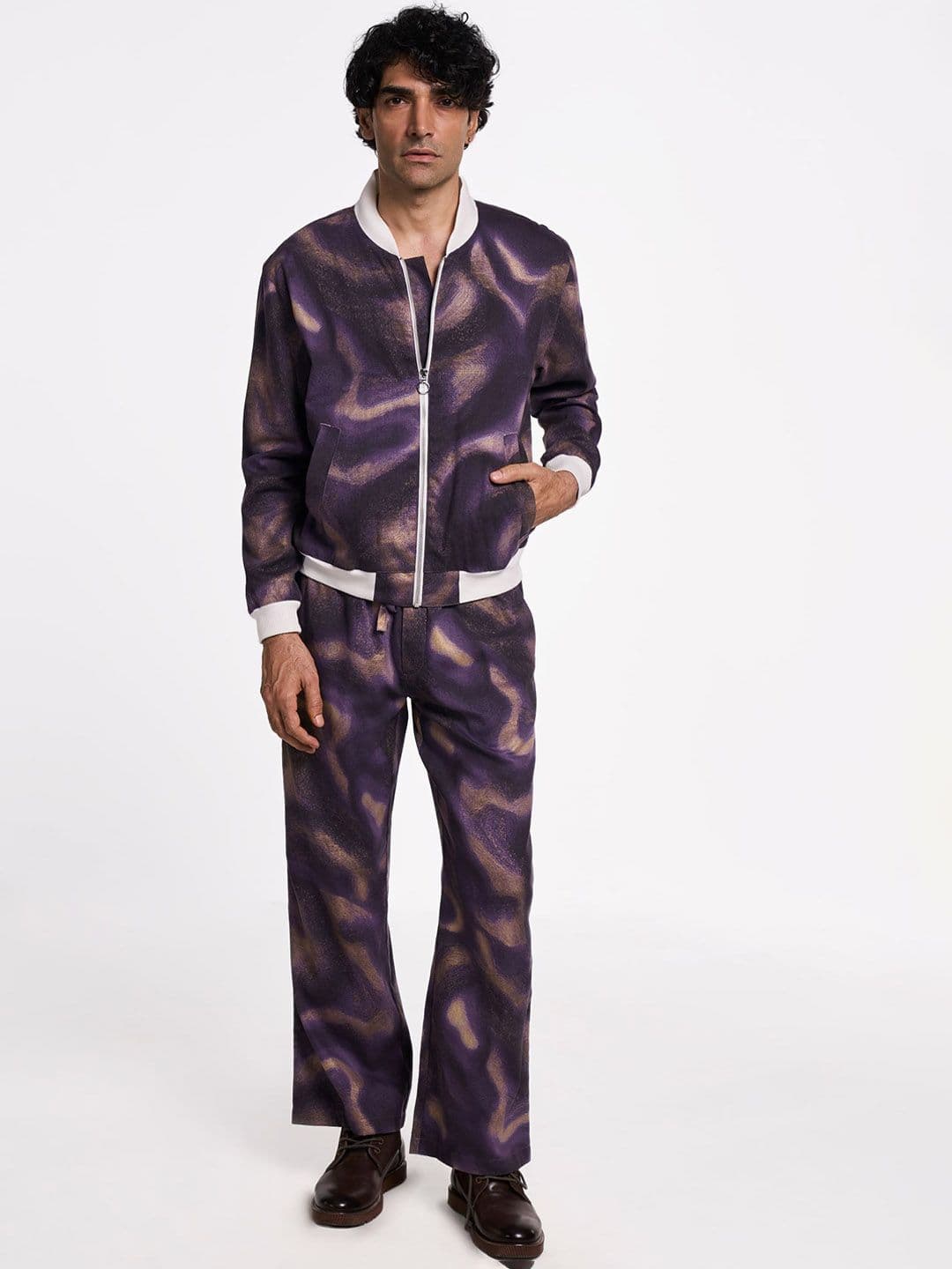 Terra Luna Men Camouflage Cotton Longline Tailored Jacket - view 1