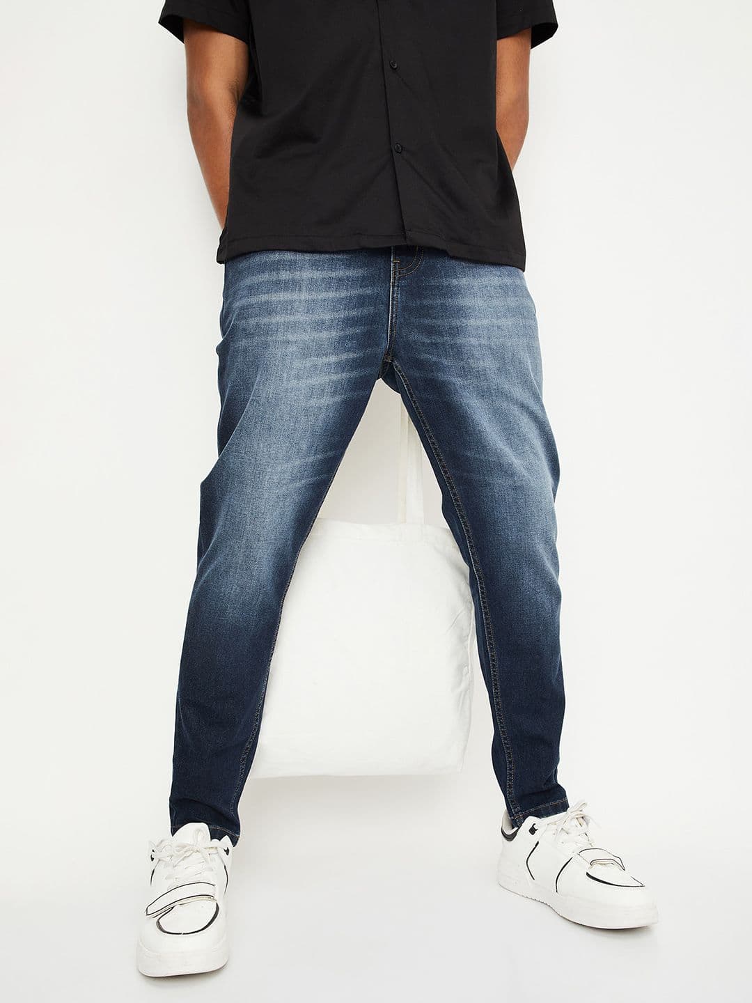 max Men Low Distress Light Fade Jeans - view 1
