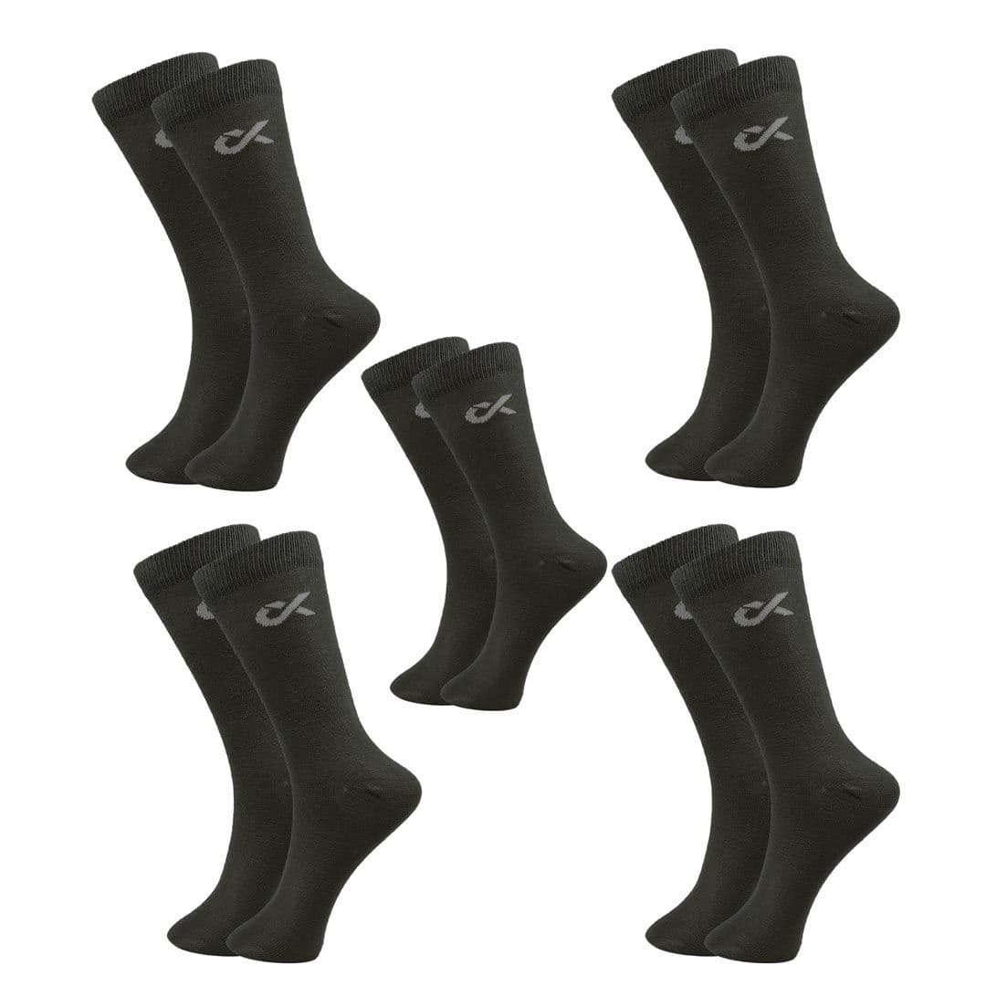 Xjarvis Men Pack Of 5 Cotton Super Soft & Odour-Free Breathable Calf Length Socks - view 1