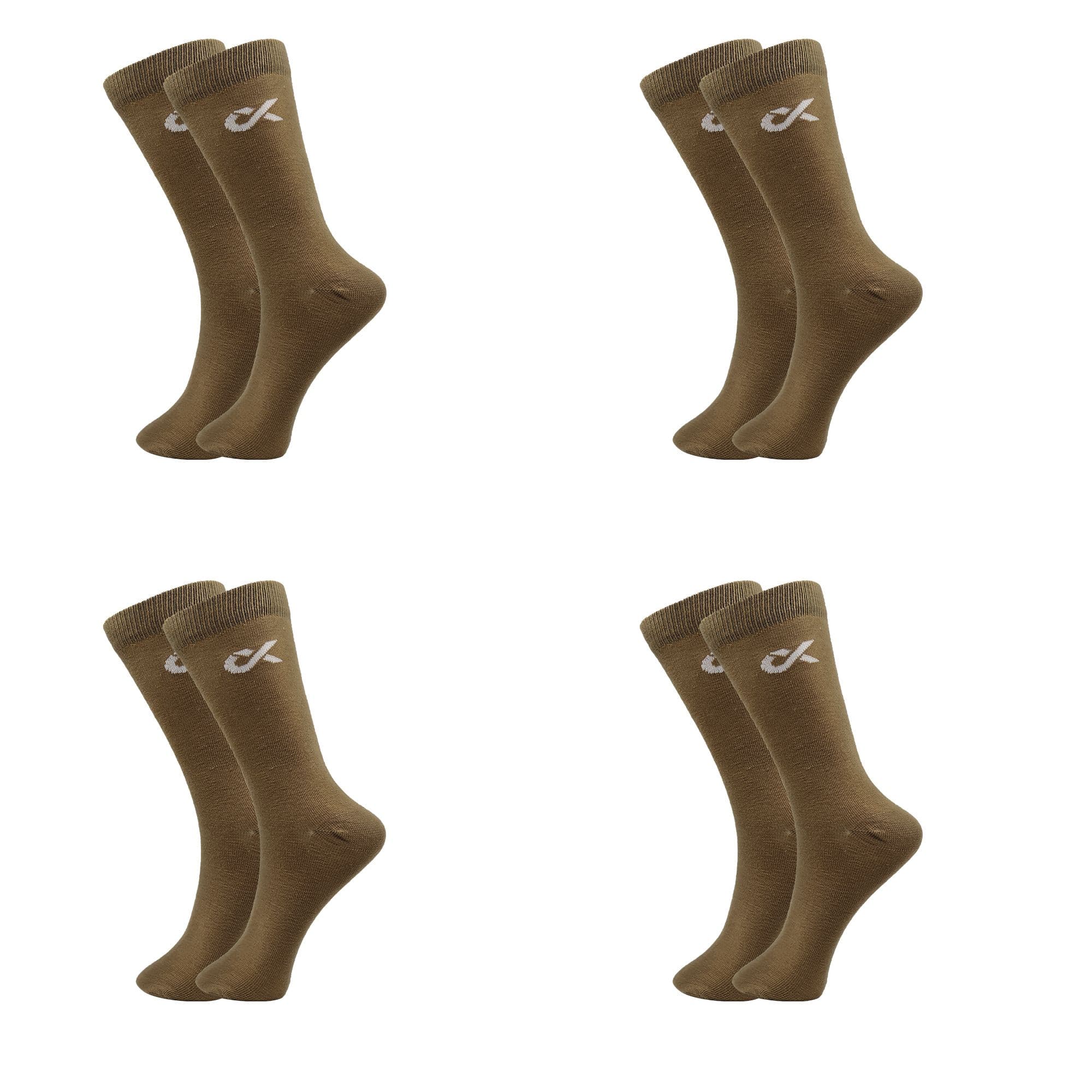 Xjarvis Men Pack Of 4 Cotton Super Soft & Odour-Free Breathable Calf Length Socks - view 1