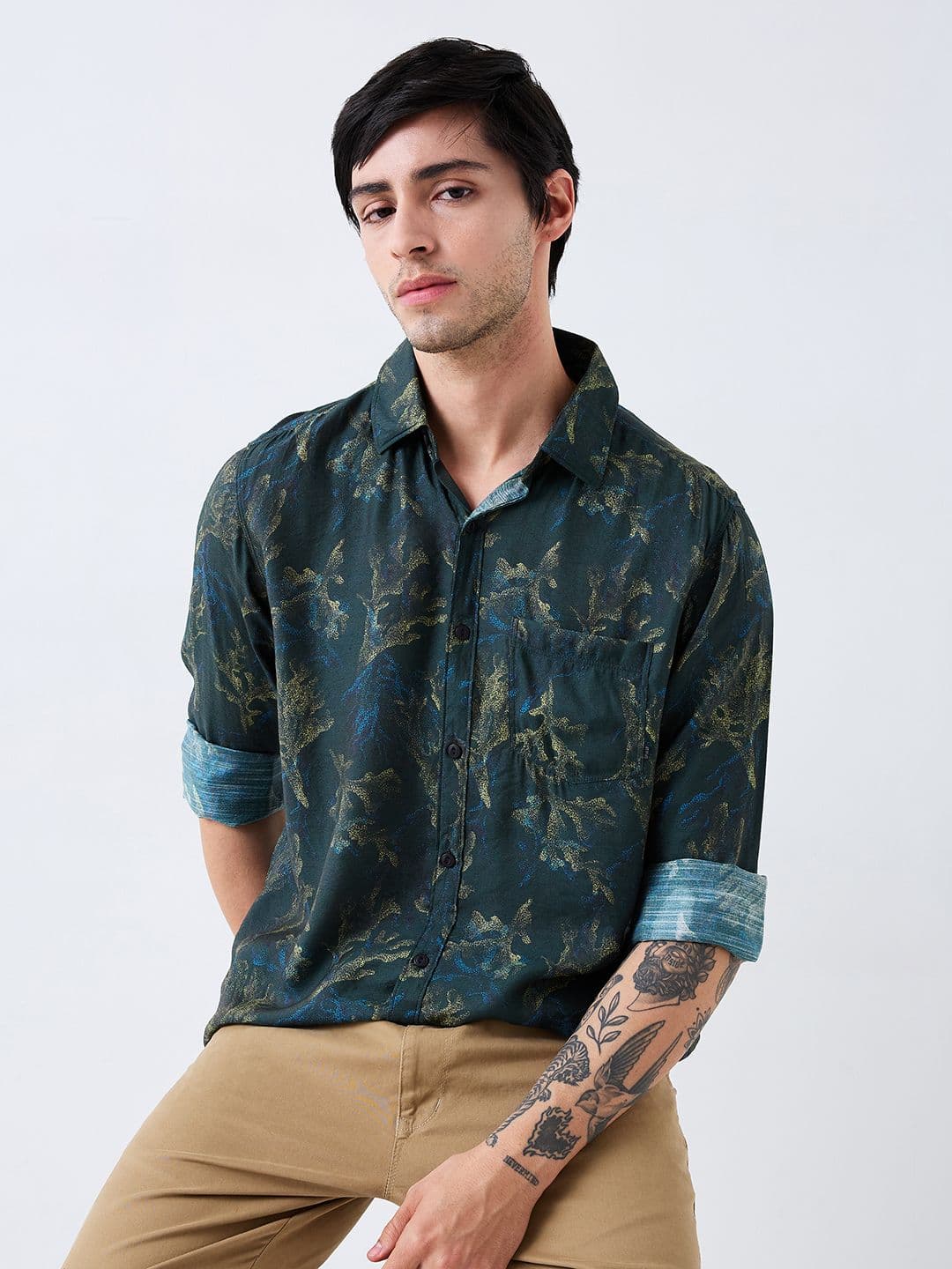 SPYKAR Men Spread Collar Abstract Printed Casual Shirt - view 1