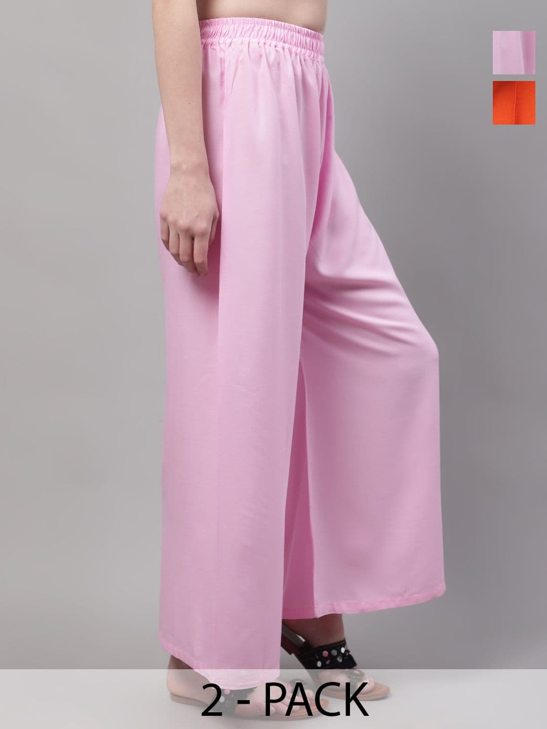 Valles365 by S.C. Women Pack of 2 Flared Palazzos - view 1