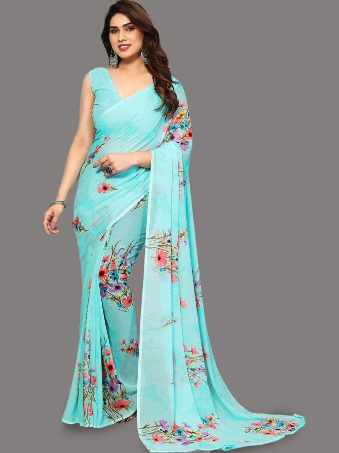 HERE&NOW Floral Printed Saree - view 1