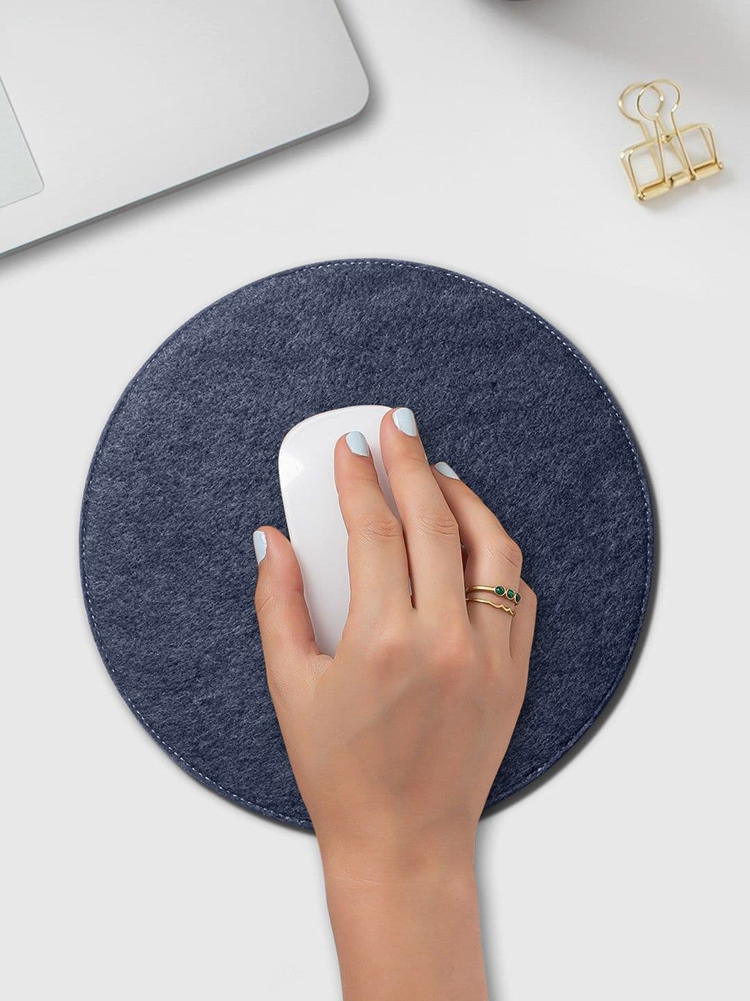 DailyObjects Orb Felt Duo Mouse Pad (Blue) - view 1