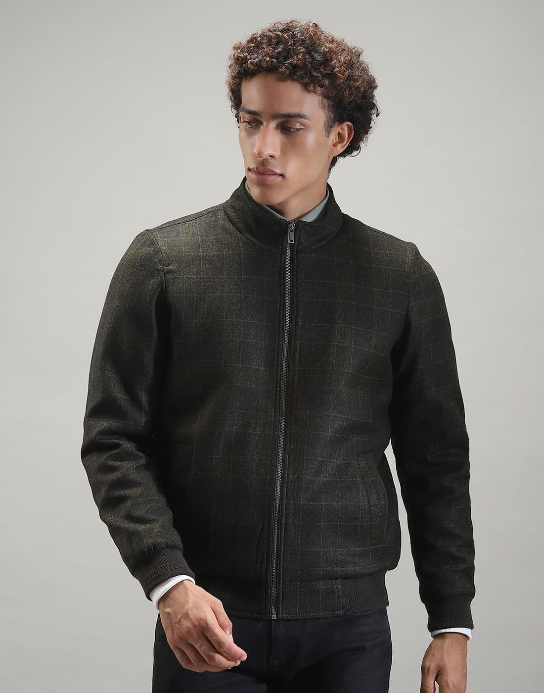 Monte Carlo Men Woollen Lightweight Outdoor Bomber Jacket - view 1