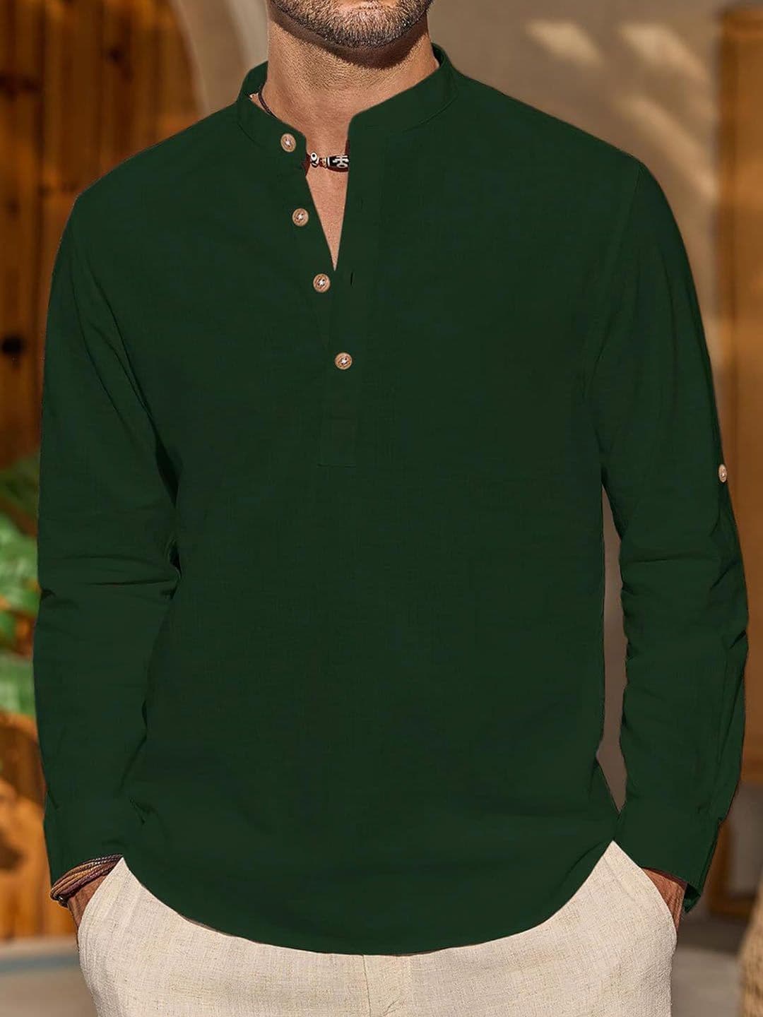 Vida Loca Band Collar Cotton Straight Kurta - view 1