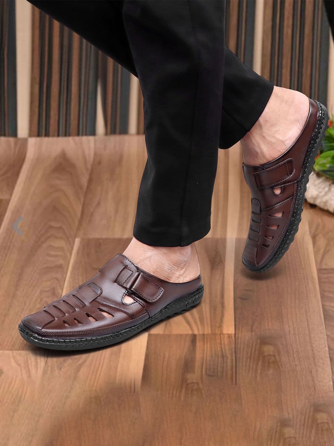 ARAMISH Men Ethnic Leather Shoe-Style Sandals - view 1