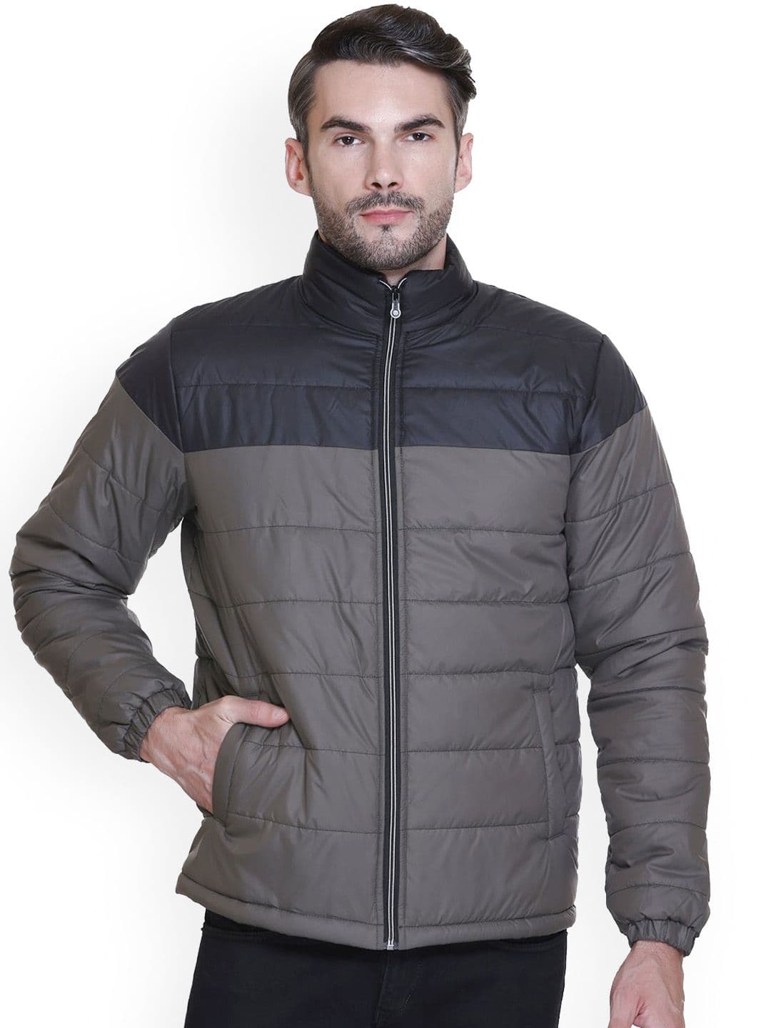 SANHOK Men Colourblocked Lightweight Quilted Jacket - view 1