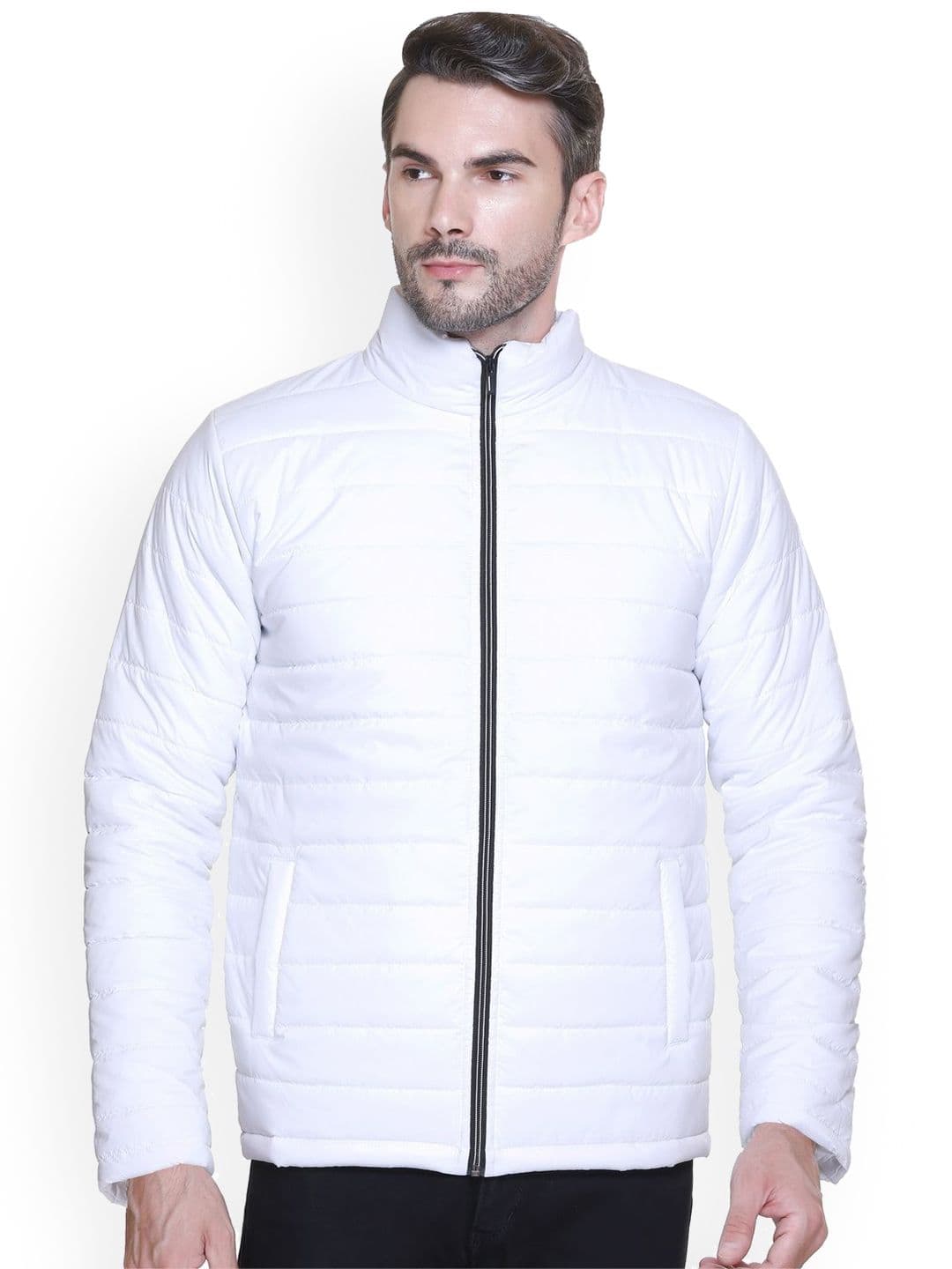 SANHOK Men Lightweight Puffer Jacket with Patchwork - view 1