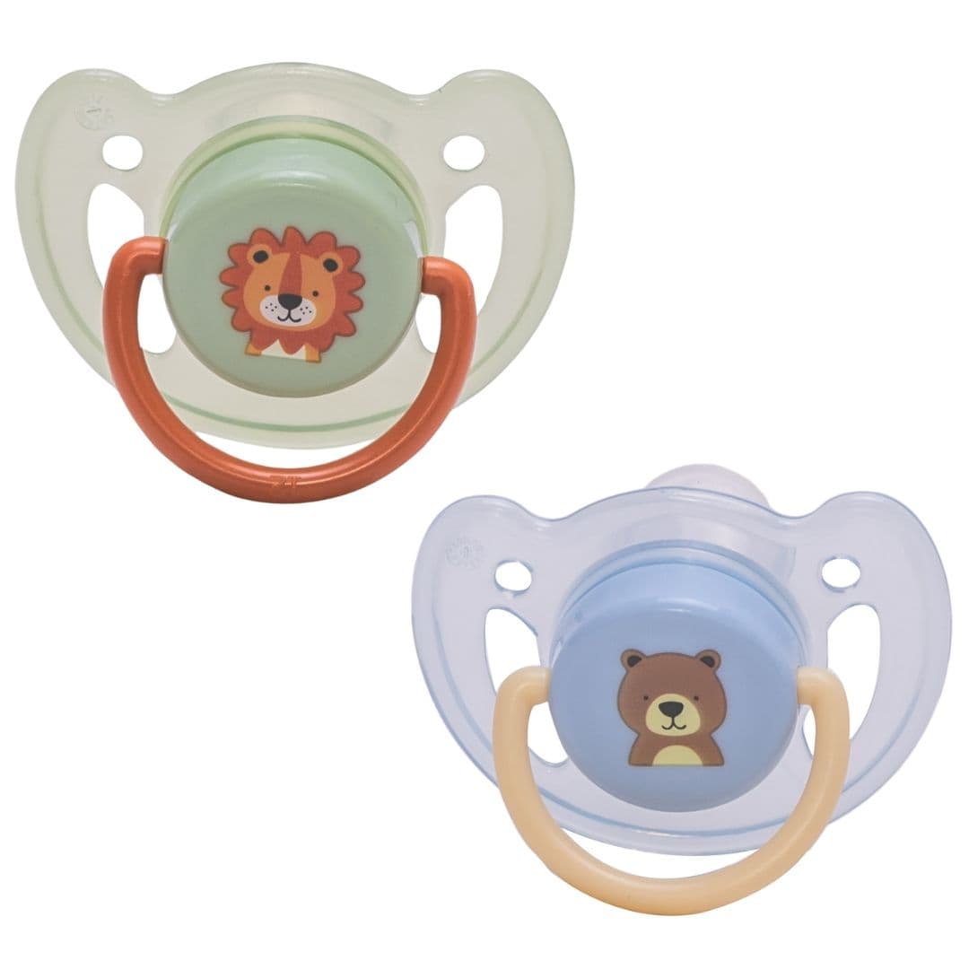 Adore Kids Pack Of 2 Blue & Green Printed Vented Pacifier BPA Free Teethers - view 1