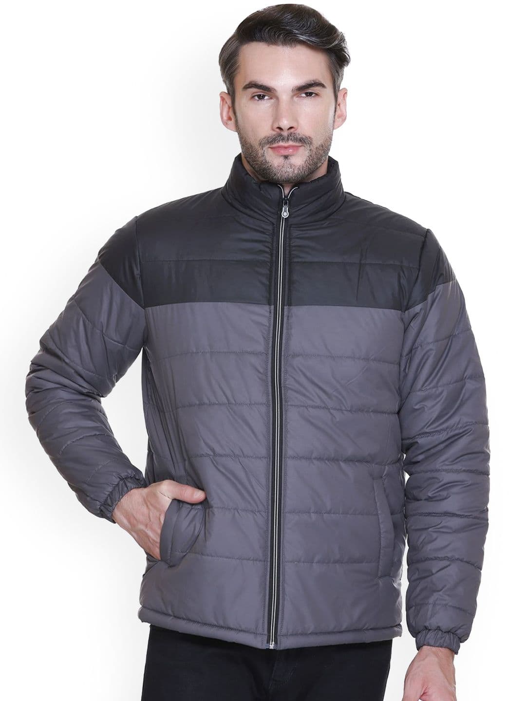 SANHOK Men Colourblocked Lightweight Puffer Jacket - view 1