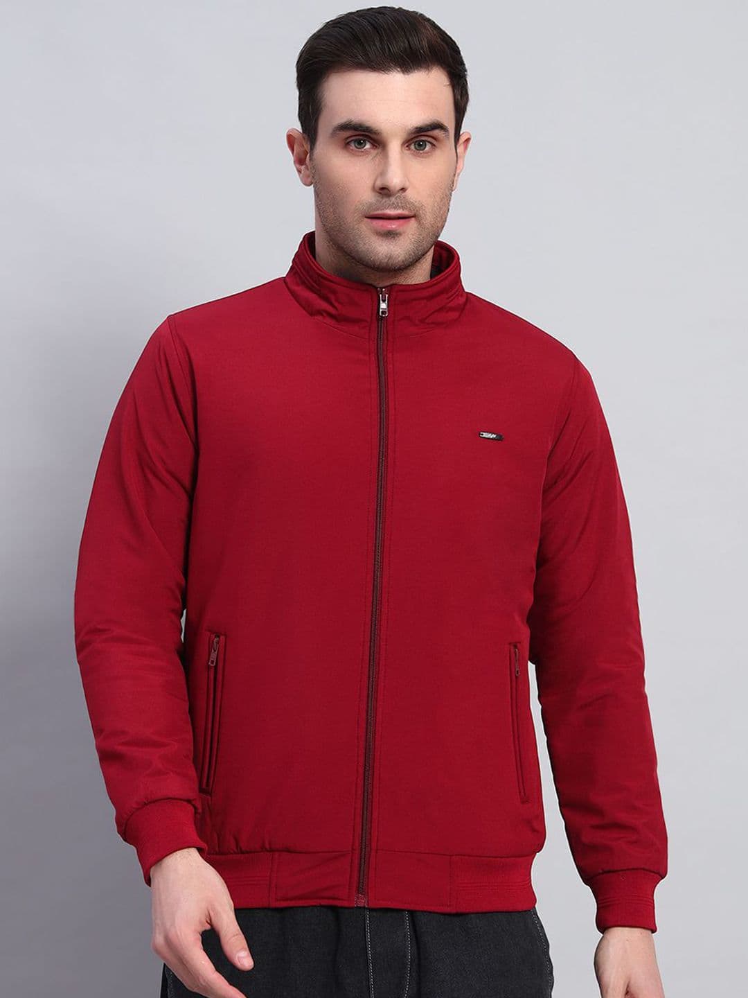 AR-FIT Men Mock Collar Solid Casual Water Resistant Bomber Jacket - view 1