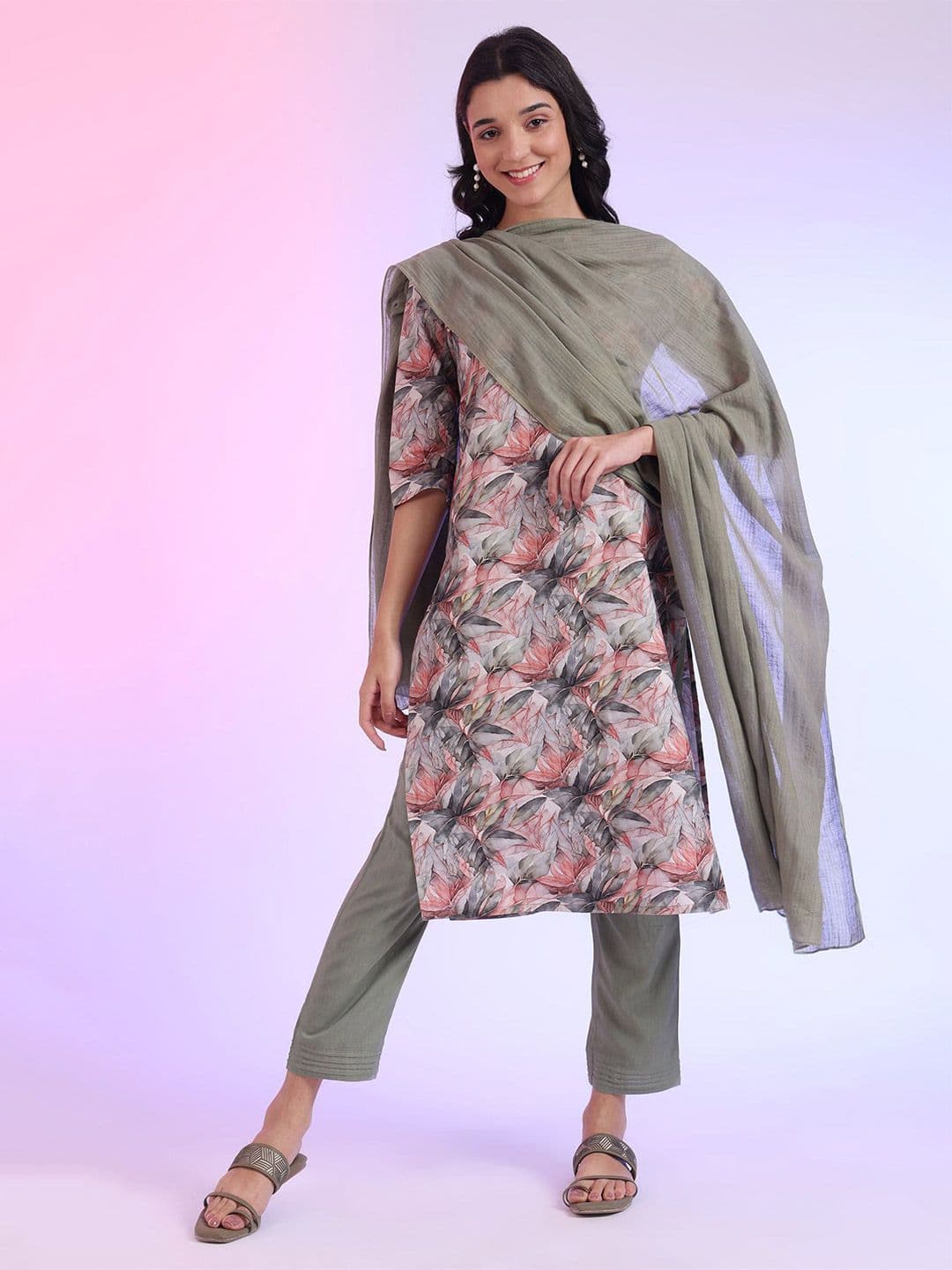 AURELIA Striped Pure Cotton Dupatta - view 1